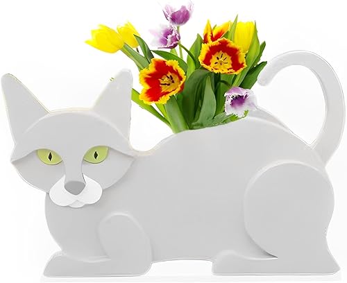 Vista 26 de Macetero de flores para perros, regalos para mujeres, bonitas macetas de PVC para perros, macetas de flores para interiores y exteriores, maceta