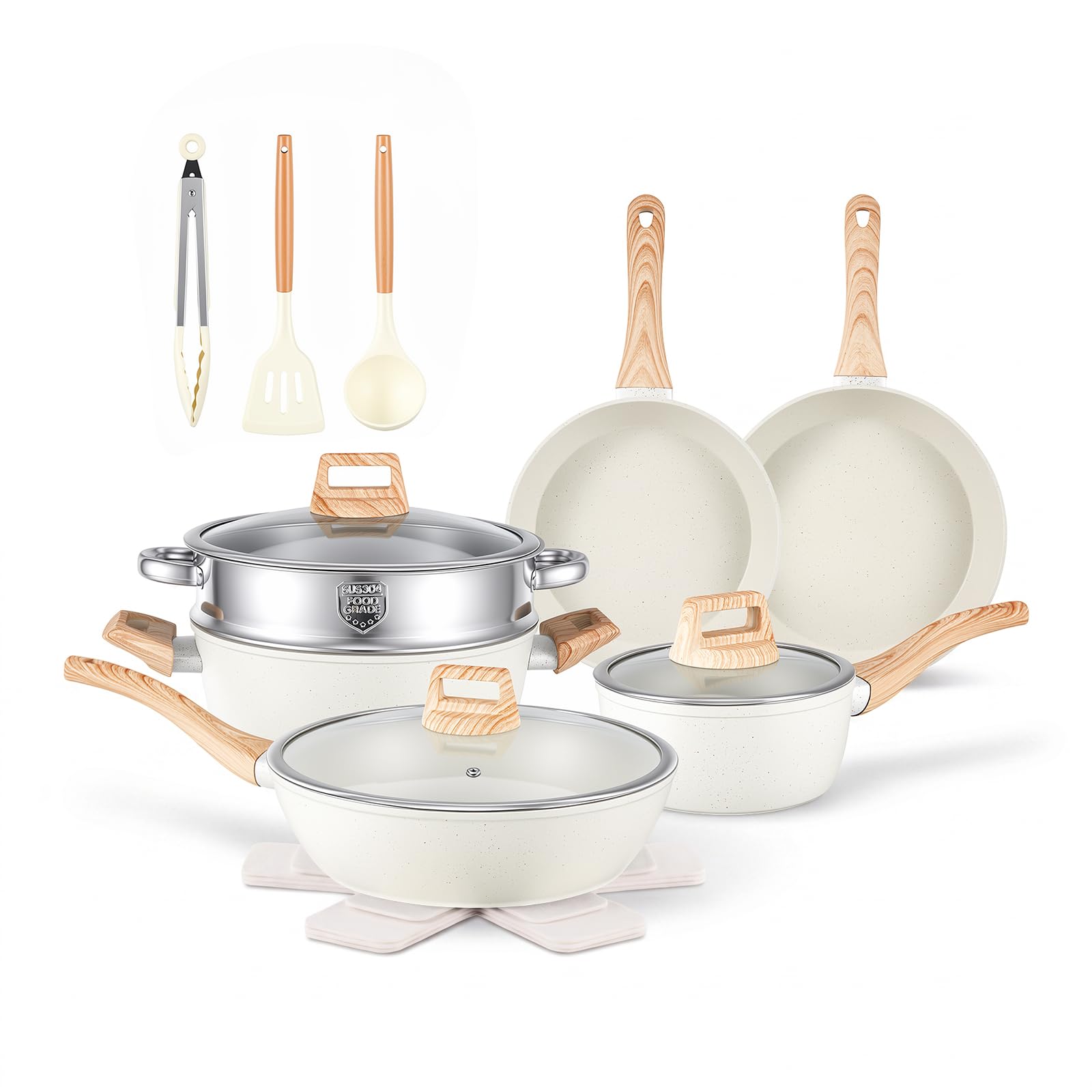 16PCS Pots and Pans Set Non Stick Cookware JueGo De Ollas Para Cocina