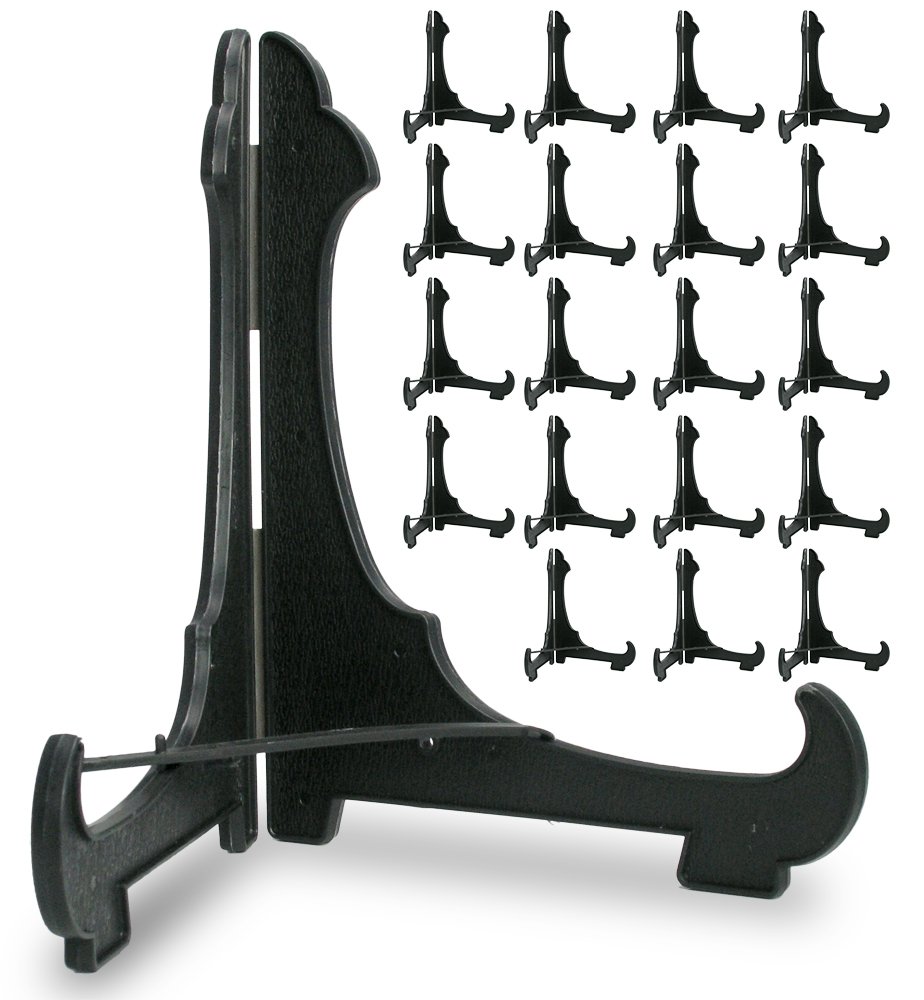 Black Plastic Folding Easels - Each with Locking Bar to Adjust The Width - Display and Crafting - Set of 20-7