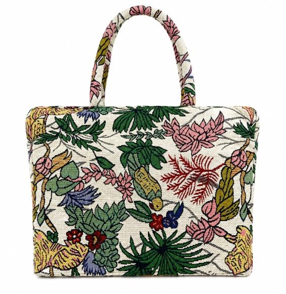 Women's Geometric Pattern Jacquard Tote Bag | Large Handbag | Ethnic Shoulder Carry Bag For Office &-picture-31