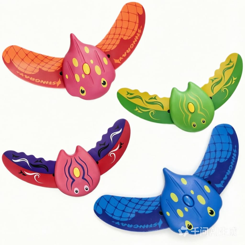 WHGHG Pool Diving Underwater Gliders Devil Fish Toys 4 Pcs