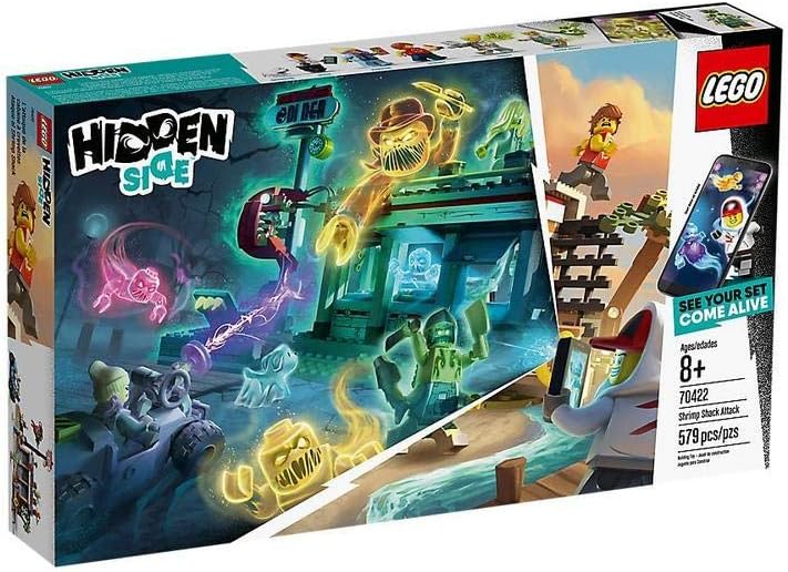 Hidden Side Shrimp Shack Attack 70422 Augmented Reality [AR] Building Set with Ghost Minifigures and Toy Car for Ghost Hunting, Tech Toy for Boys and Girls (579 Pieces)