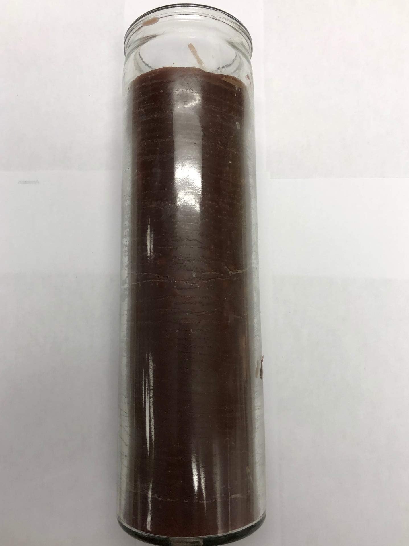Brown 7 Day Unscented 1 Color Candle in Glass