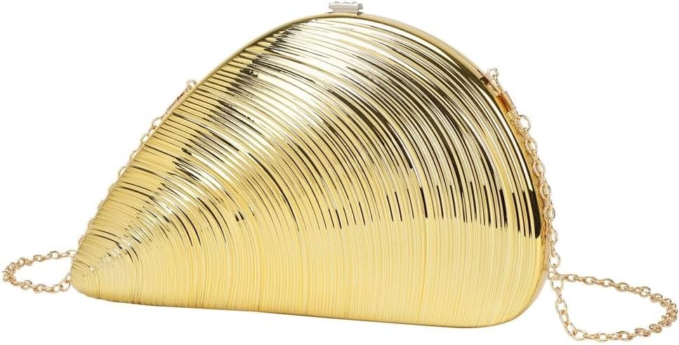 Jusavie Seashell Acrylic Evening Clutch Bag Women 2025 Glitter Purse Handbag Chain Shoulder Bag for Wedding Party Prom