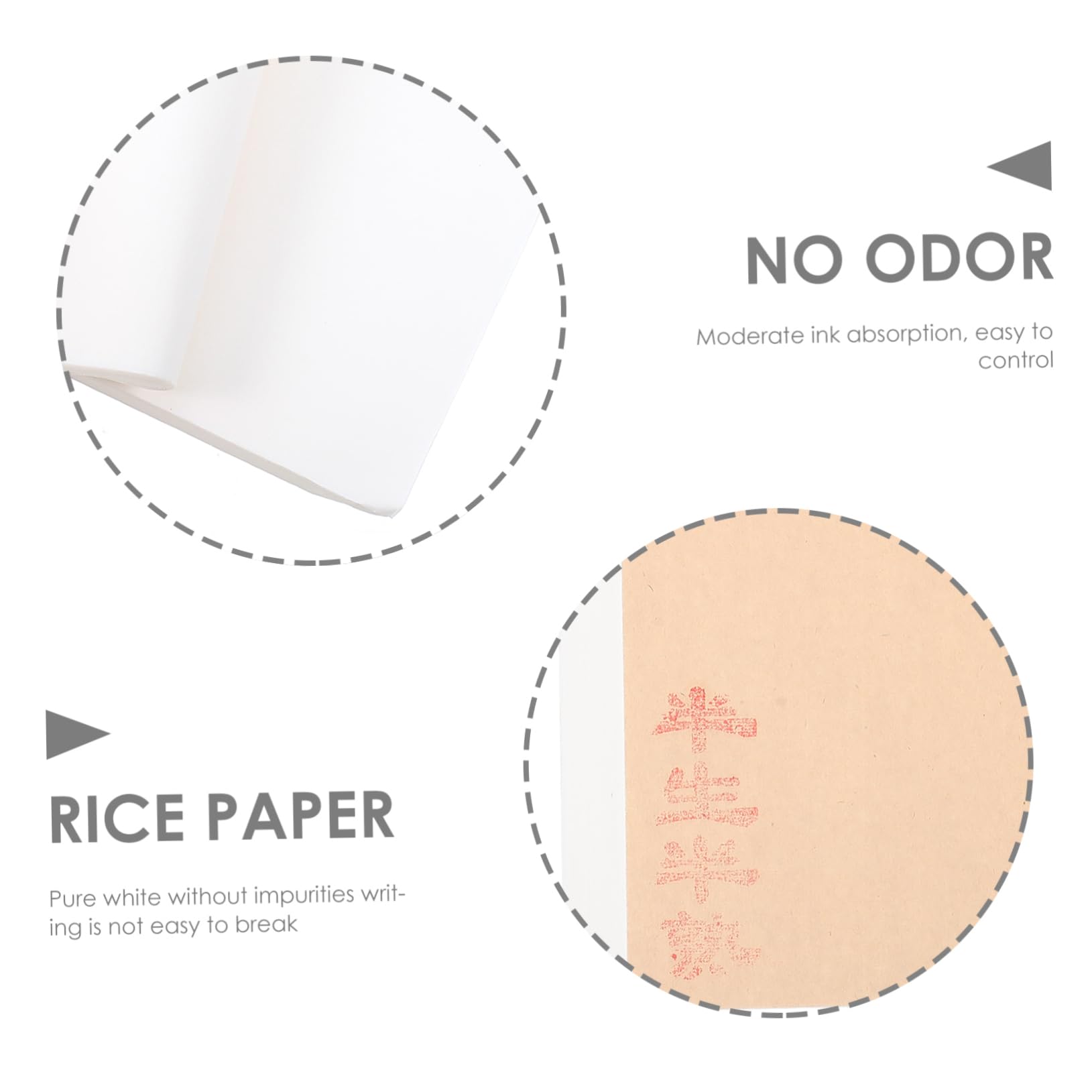 ERINGOGO 100pcs Xuan Rice Paper Calligraphy Paper Thickened Sumi Paper for Writing Painting