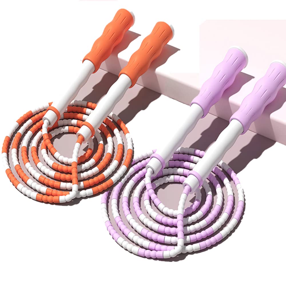 Jump Rope, Jump Ropes for Kids, 2 Pack Fanado Kids Jump Rope Adjustable&Durable for Fitness Workout Exercise Boxing, Standard Jump Rope for kids boys girls Men Women Speed Jumping Rope (Black-Blue)