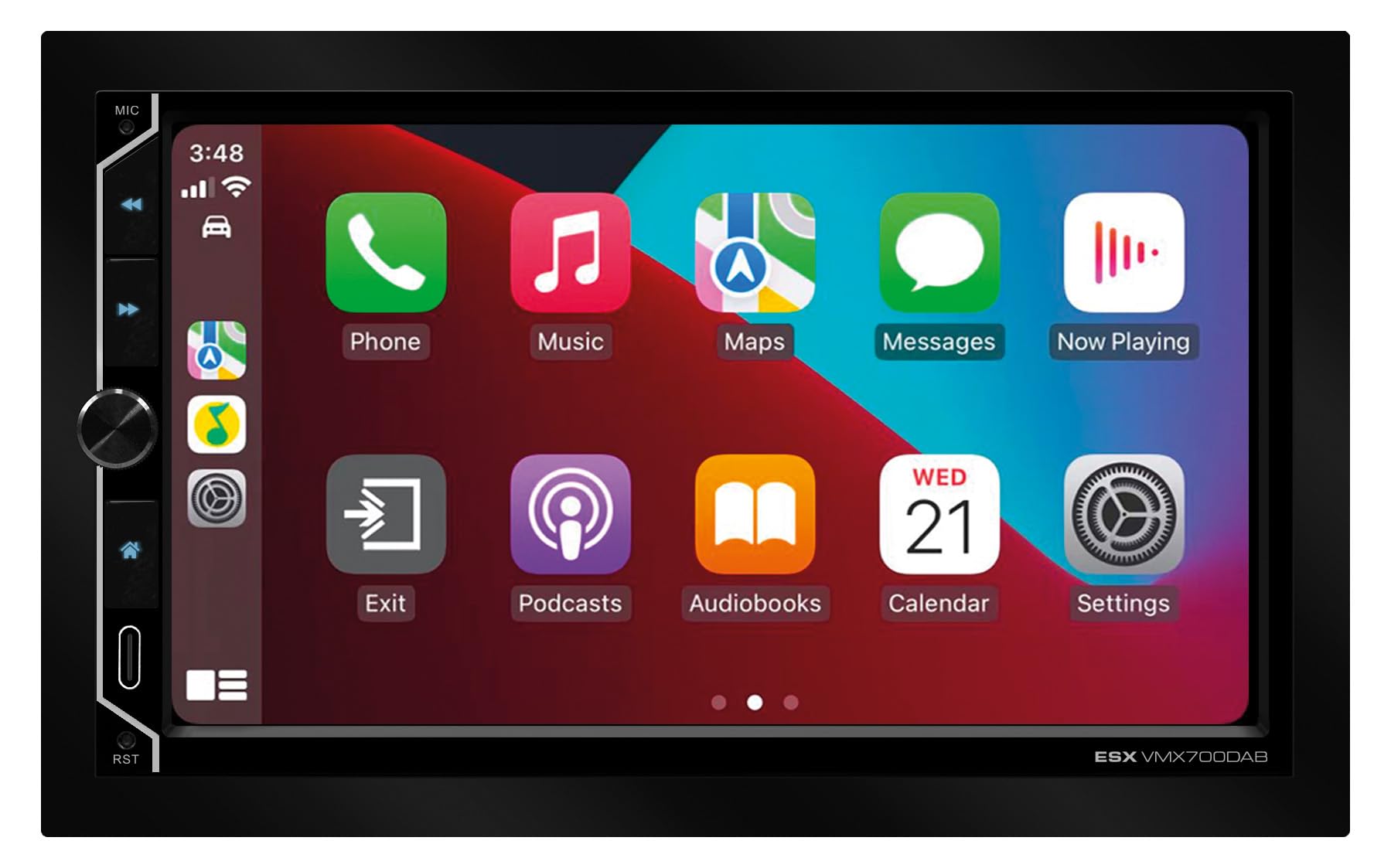 ESX Vision VMX700DAB - Universal 2-DIN Media Moniceiver mit 17,8 cm (7“) Touchscreen-Display