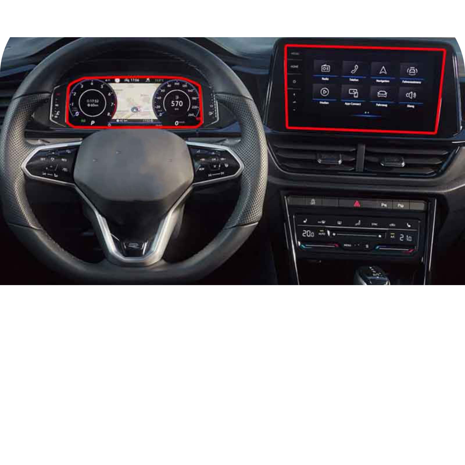 Écran GPS VW T-Roc 2022 rayé ? Protégez votre tableau de bord avec ce verre trempé
