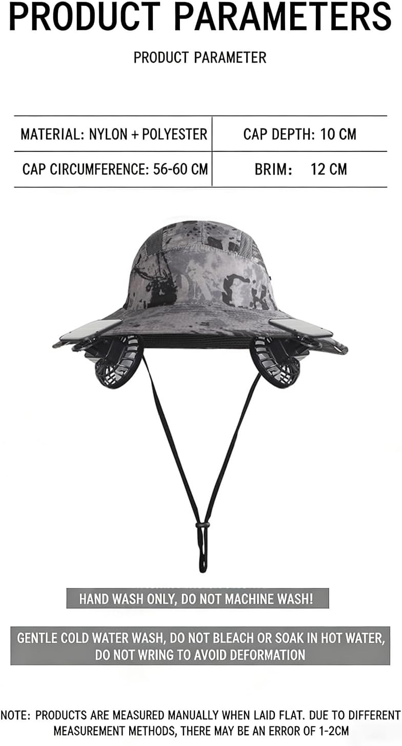 Family Oriented Sun Hat Detachable Refrigerating Fan USB Solar Charging Permanent Battery Auto Link Infants Adults Beach Fishing Hat