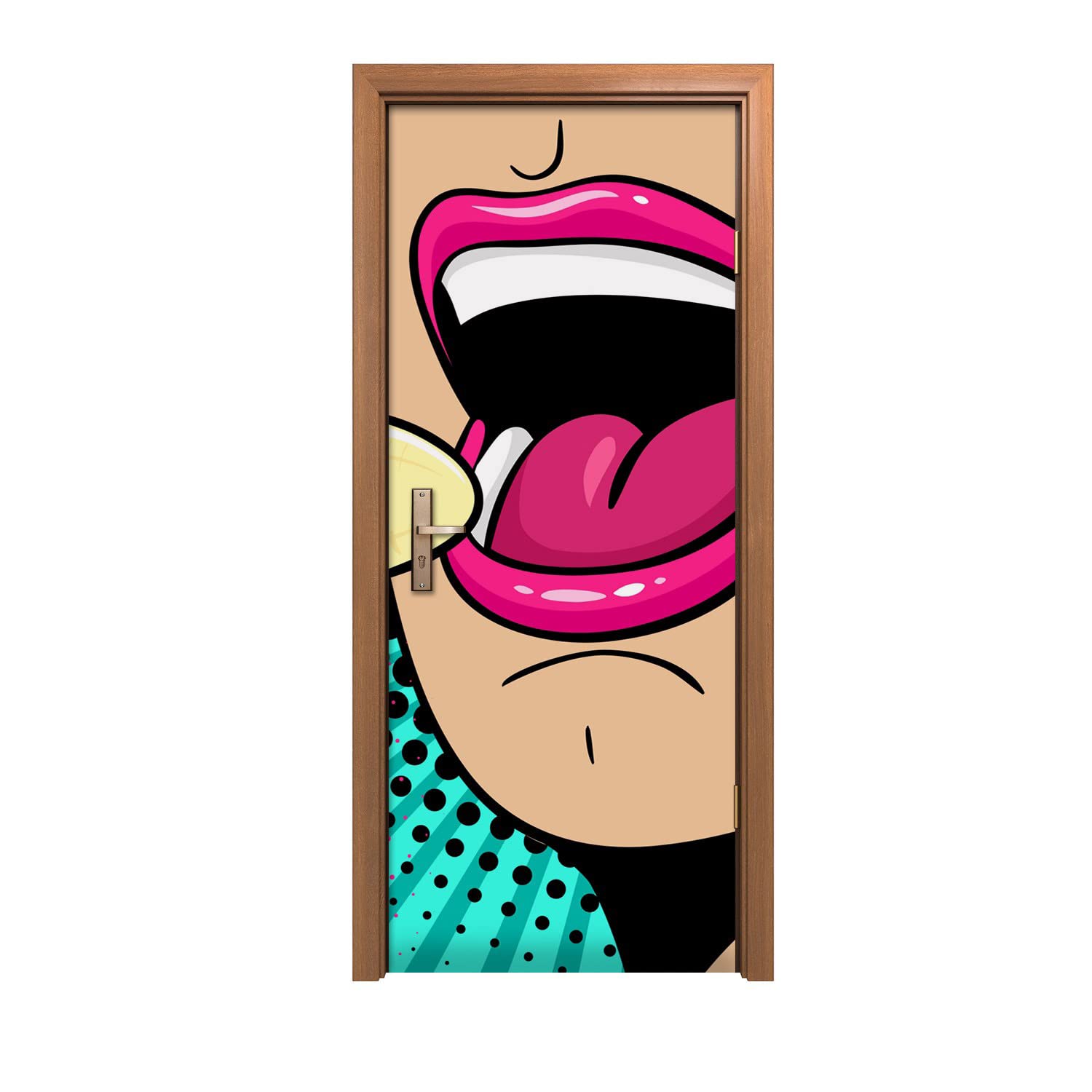 Autocollant de porte banane 90x200cm Coloray pour décoration murale