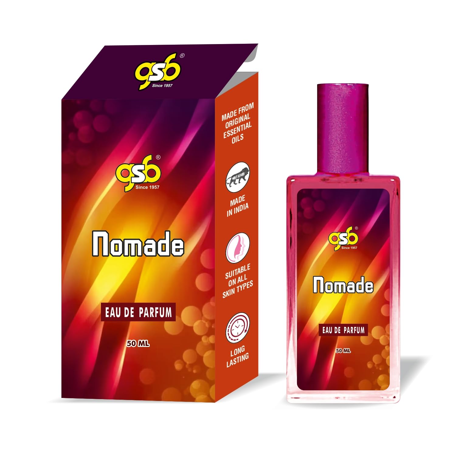 gsb nomade eau de parfum inspired from vouis luitton nomade | clone fragrance | designer edp spray for men & women | luxury perfume | long lasting | 50 ml