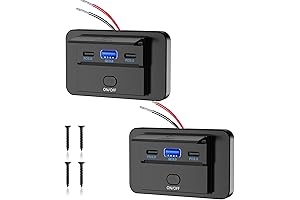 RV 12V USB Charger Outlet with Power Switch