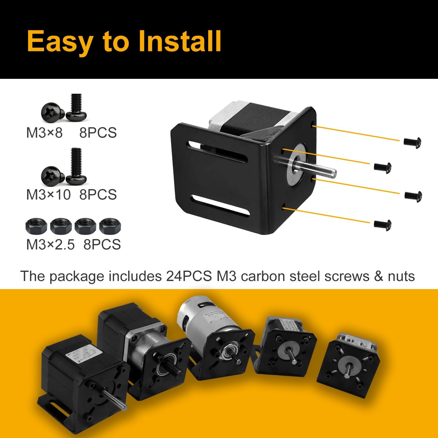 42mm L Shape Alloy Steel Mounting Bracket For Nema17 Stepper Motor Sale