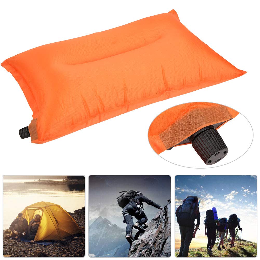 Oreiller Auto-gonflant, Oreiller de Camping, Oreiller Gonflable Portable, Oreiller de Voyage pour Pause déjeuner avec Sac de Rangement pour Camping en Plein air, Sport, randonnée