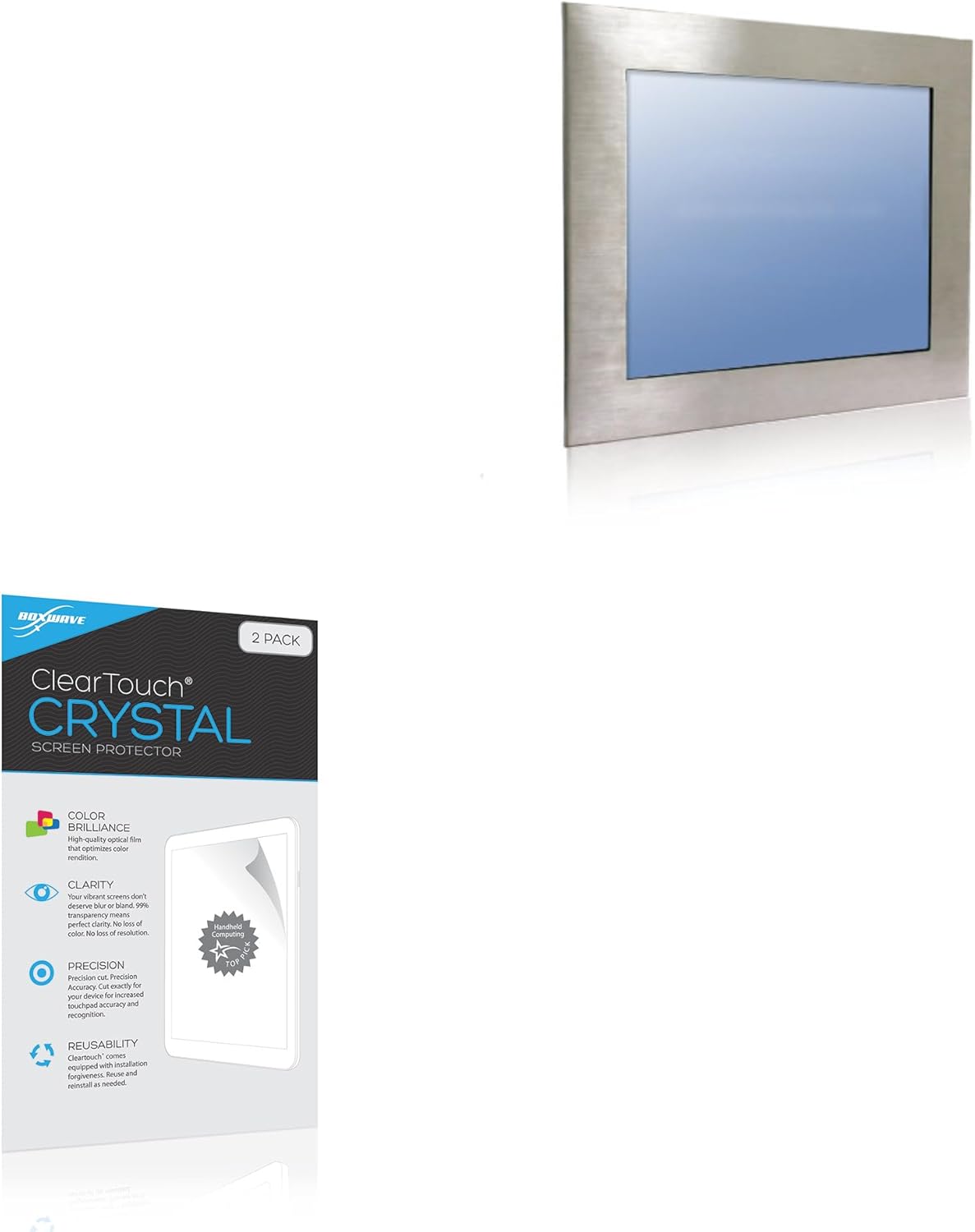 BoxWave Screen Protector Compatible With BSI Computer PMS7815 - ClearTouch Crystal (2-Pack), HD Film Skin - Shields From Scratches