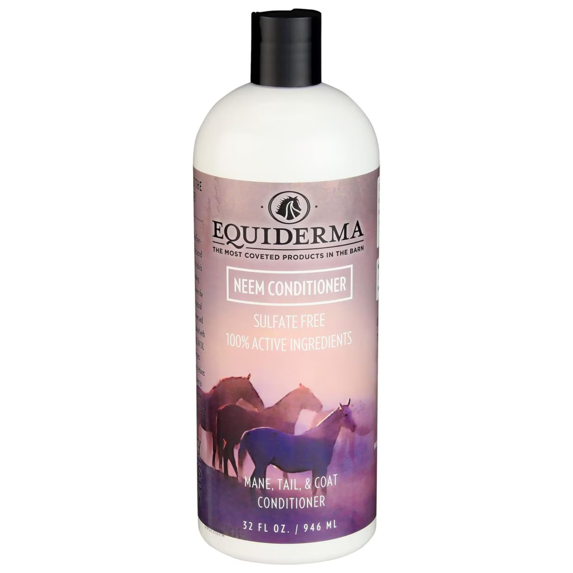 Equiderma Neem and Aloe Coat Conditioner, 32 Ounces Per Bottle, For Horses