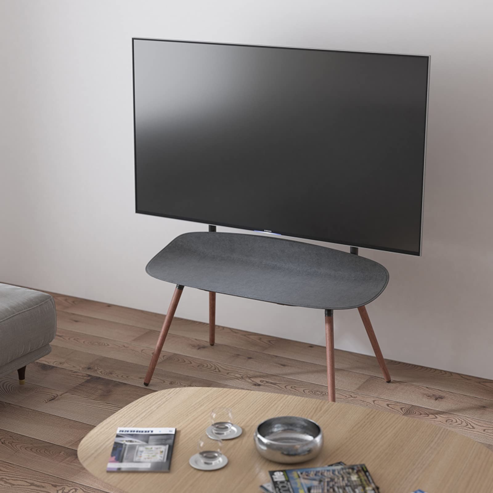 TV Stand 55 "-70" Piano TV Stand Stand Montaggio Stand in Legno Mobile Stand Mobile Stand con STOCCAGGIO STOCCAGGIO Beach Tele Piedi TELEVOLE TELECT A Tenere A 88LBS .per casa, Ufficio
