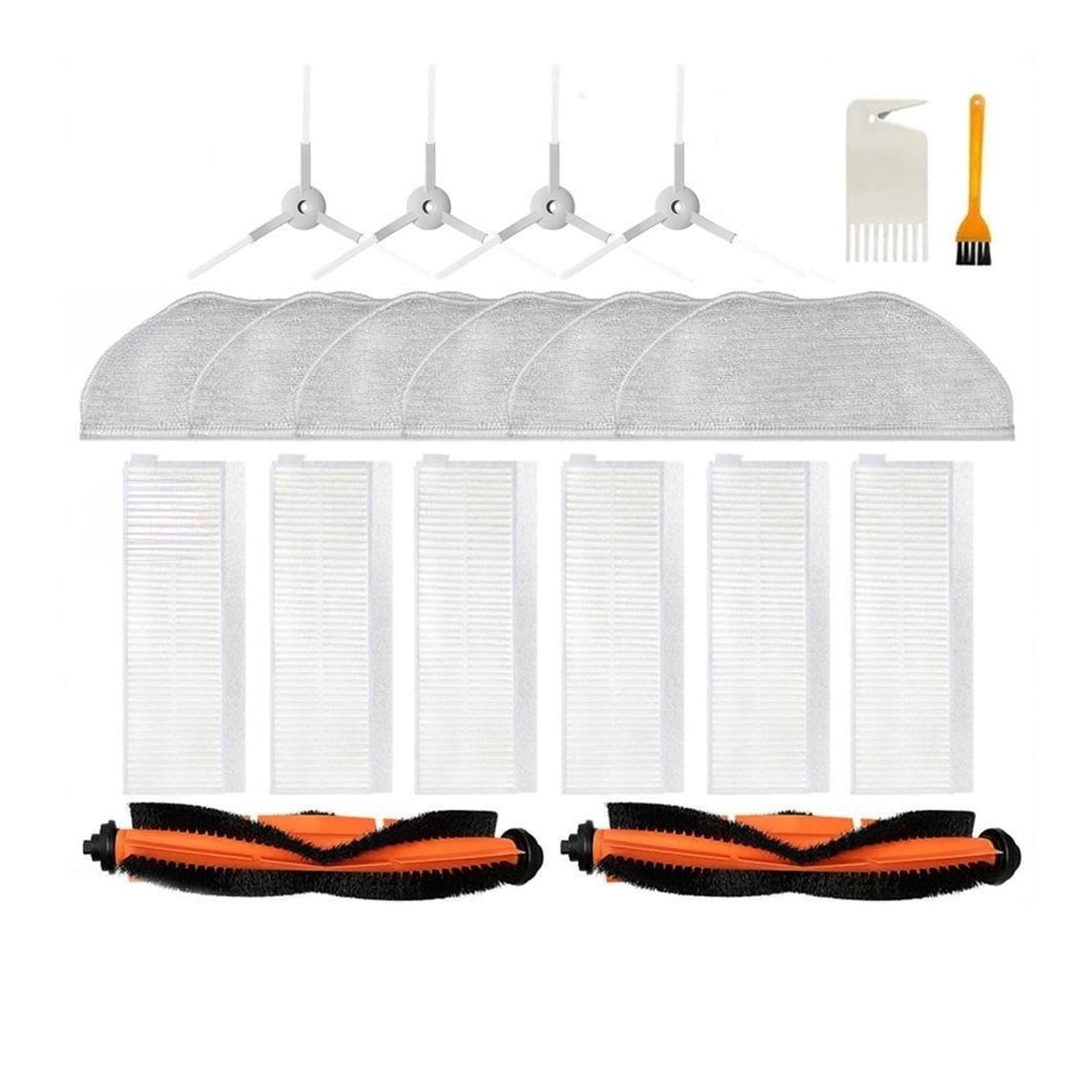 Hoofdzijborstel Hepa Filter Mop Rag Vervanging, Compatibel for Xiaomi Viomi V3 Max Robotstofzuiger Reserveonderdelen Accessoires V-RVCLM27B (Color : Set E
