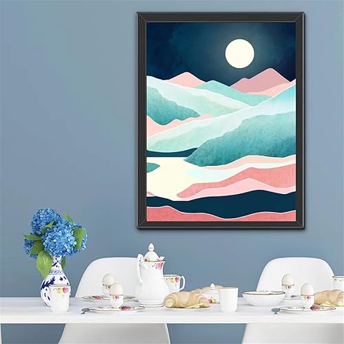 Miniatura 6 de Hha&Ptj Kits de pintura de diamantes 5D para adultos, arte de diamantes abstractos de bricolaje, pintura de diamantes de taladro redondo, kits de