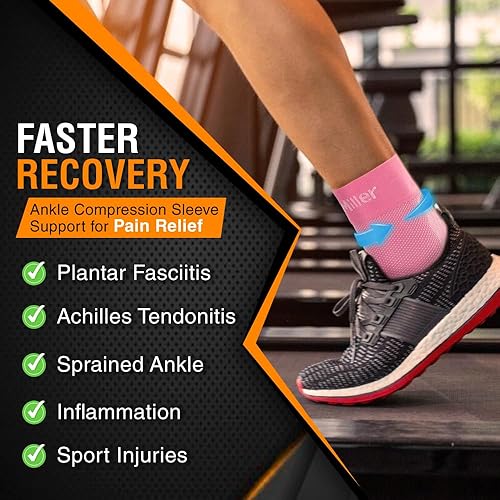 Miniatura 3 de Doc Miller Mangas de compresión de pies para fascitis plantar, tendinitis de Aquiles, alivio del dolor de talón y arco, los mejores calcetines nano