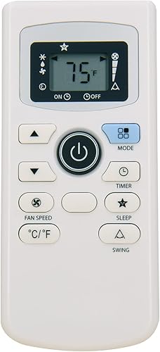 RCECAOSHAN Reemplazo para aire acondicionado Black Decker Control remoto BPACT08 BPACT08WT BPACT10 BPACT10HWT BPACT10WT BPACT12H BPACT12HWT