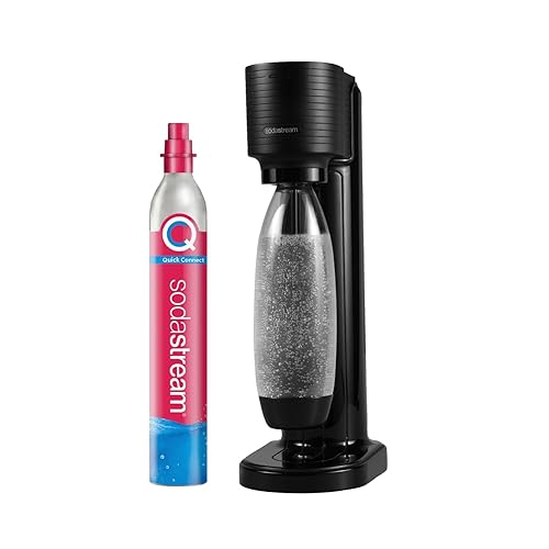 SodaStream Wassersprudler GAIA | inkl. Quick Connect CO2-Zylinder + 1x 1L FUSE Kunststoffflasche | Farbe: Schwarz