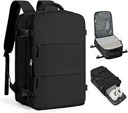 Mochila de viagem coofay casual e versátil, A - Preto, Extra Small, Mochilas de viagem