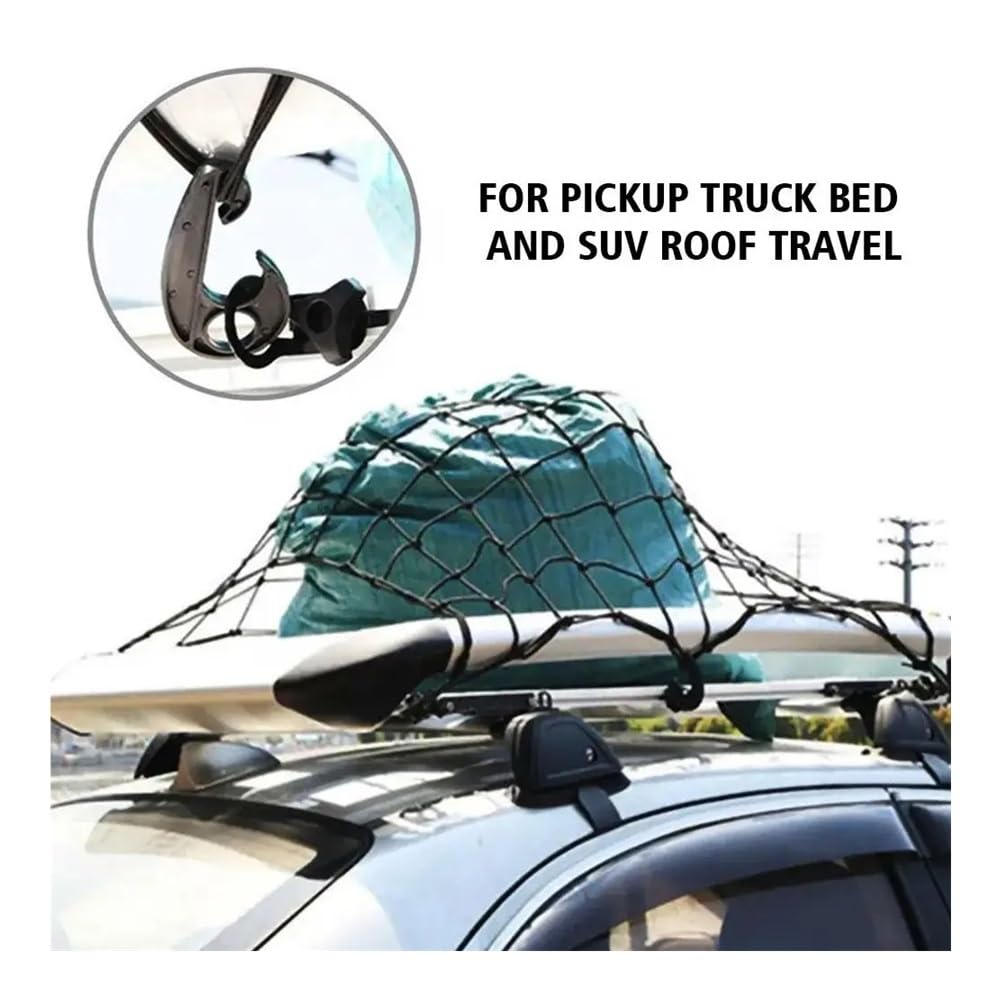 Porte-Bagages de Toit de Voiture, Filet de Chargement, Grille en Maille, Plafond intérieur, for camionnette, lit et Toit de SUV TR P5S7