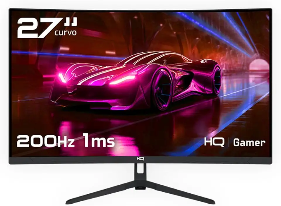 Monitor Gamer HQ Ultra 27” Curvo, 200Hz, 1ms MPRT, Full HD, FreeSync, HDMI + DisplayPort – HQ27C200