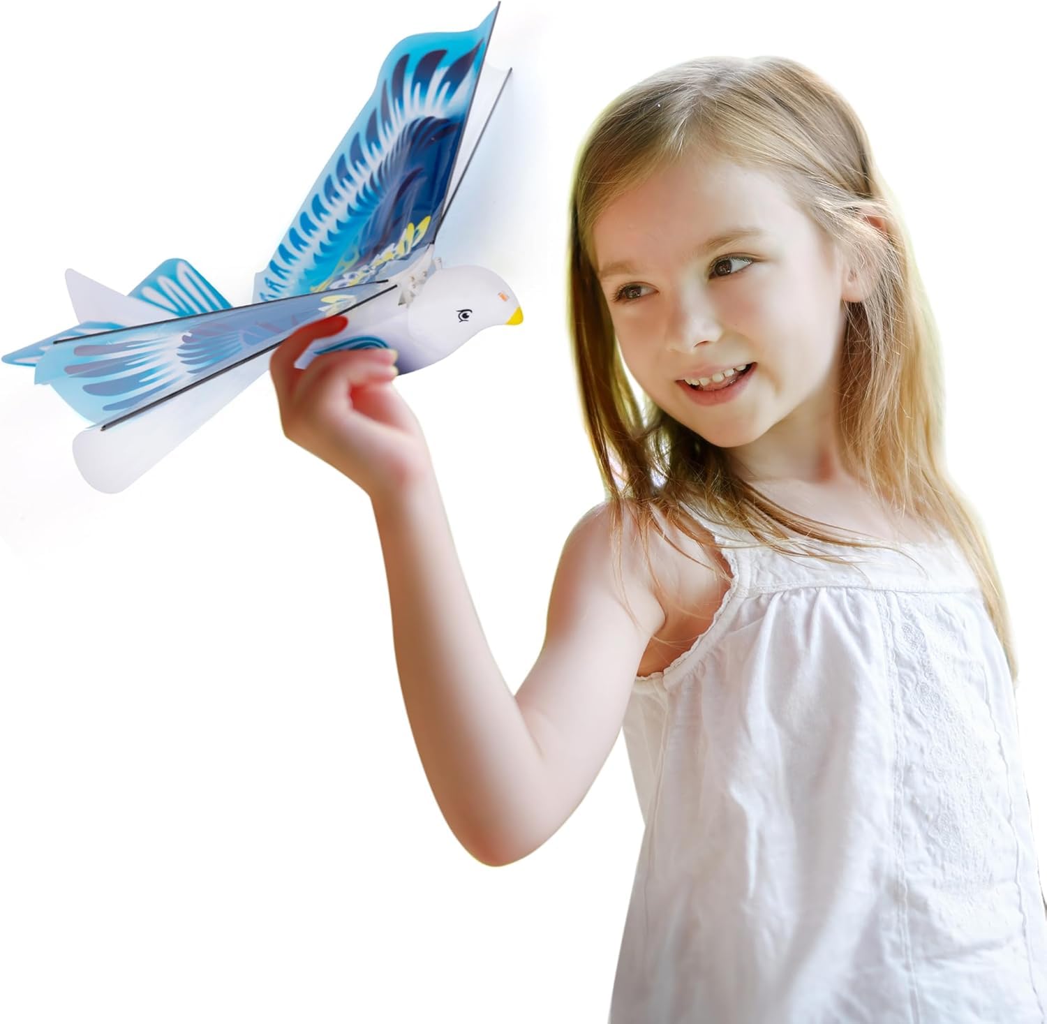 Crackles Electric Gliding Flying Bird Toy with Lights - Rechargeable Flying Toy Bird for Kids - Flaps Wings to Fly High and Fast - Outdoor Toys for Boys and Girls - Birthday Gift Idea Ages 3 4 5-image-42