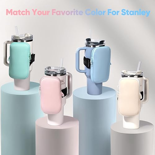 Miniatura 4 de Bolsa para botella de agua para Stanley, accesorios de vaso de gimnasio para mujer, compatible con Stanley Quencher Adventure de 40 onzas e IceFlow