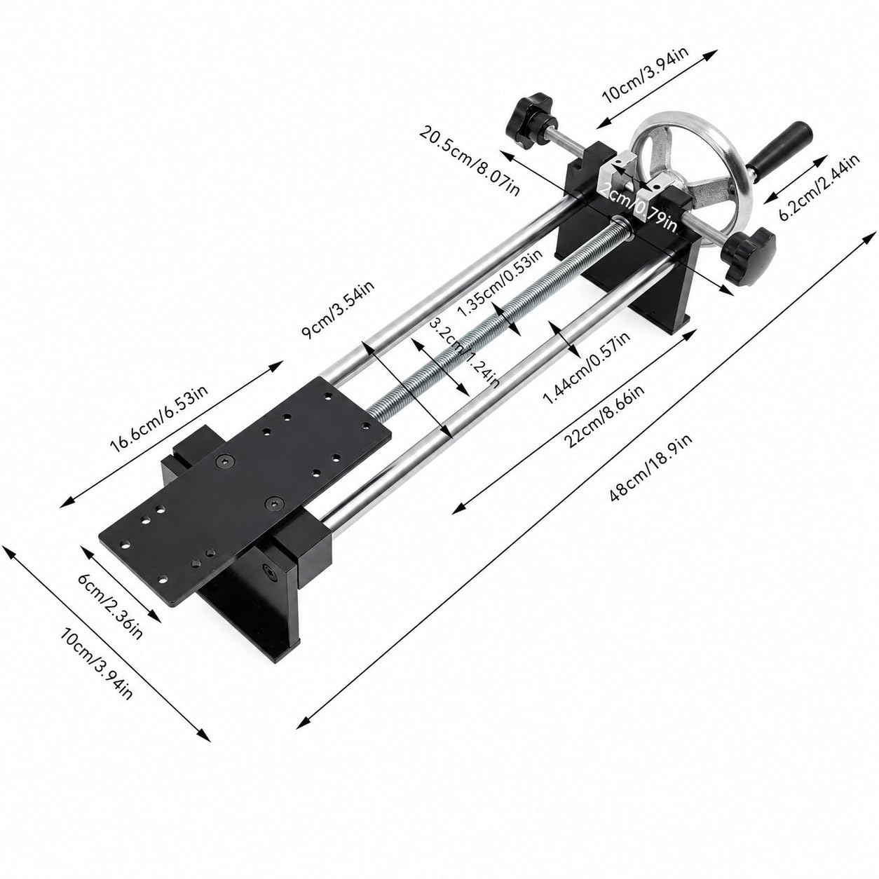Banco di prova manuale della forza per prove di compressione e tensione, manometro incluso, attrezzatura di laboratorio industriale per misurazioni accurate