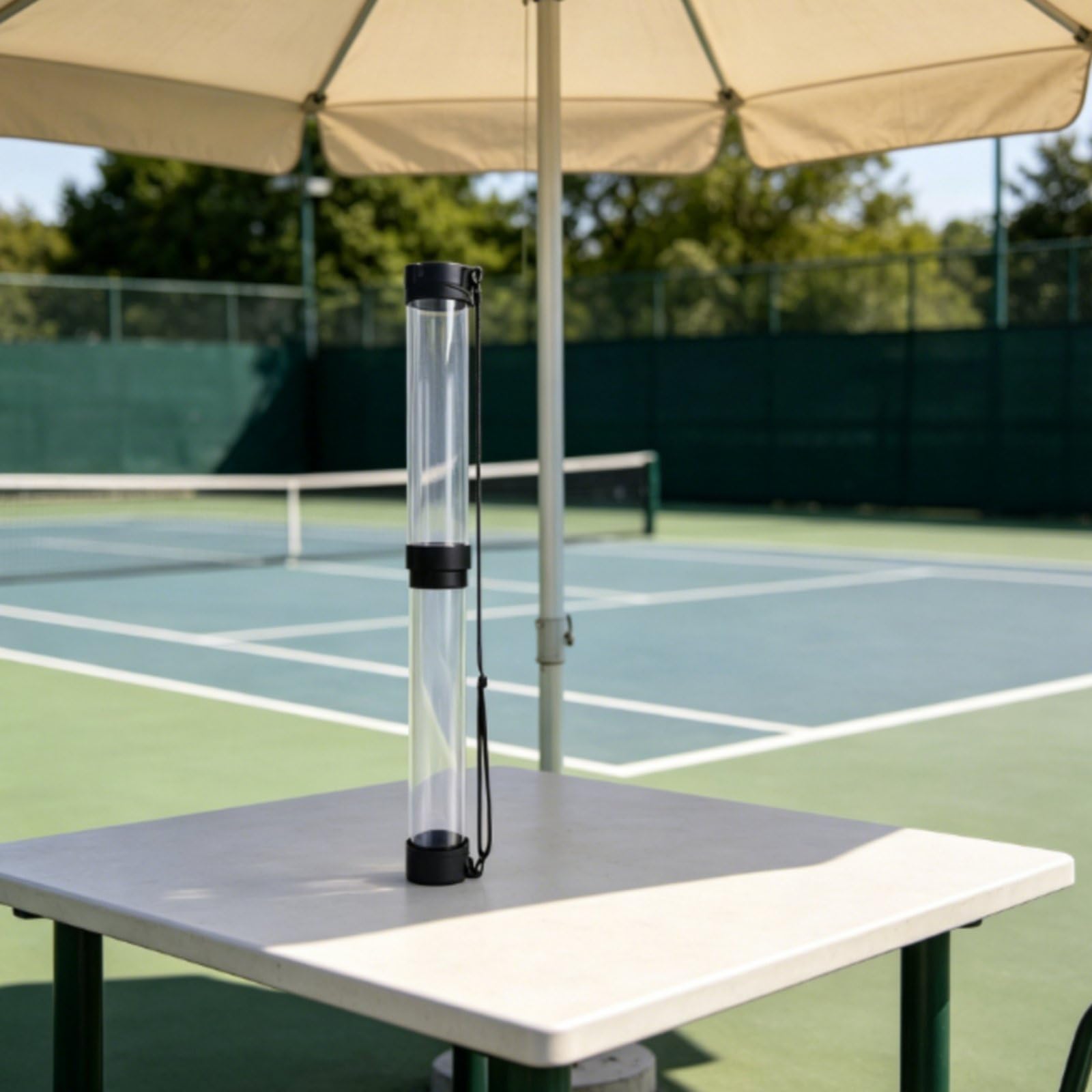 Milageto Sammler Tennissammler Ballröhre Ballaufnehmer mit Teleskoprohr Und Gummibändern aus für Effizientes Einsammeln Und Kompakte Aufbewahrung für Tennisschule Hobbyspieler Trainingsplatz
