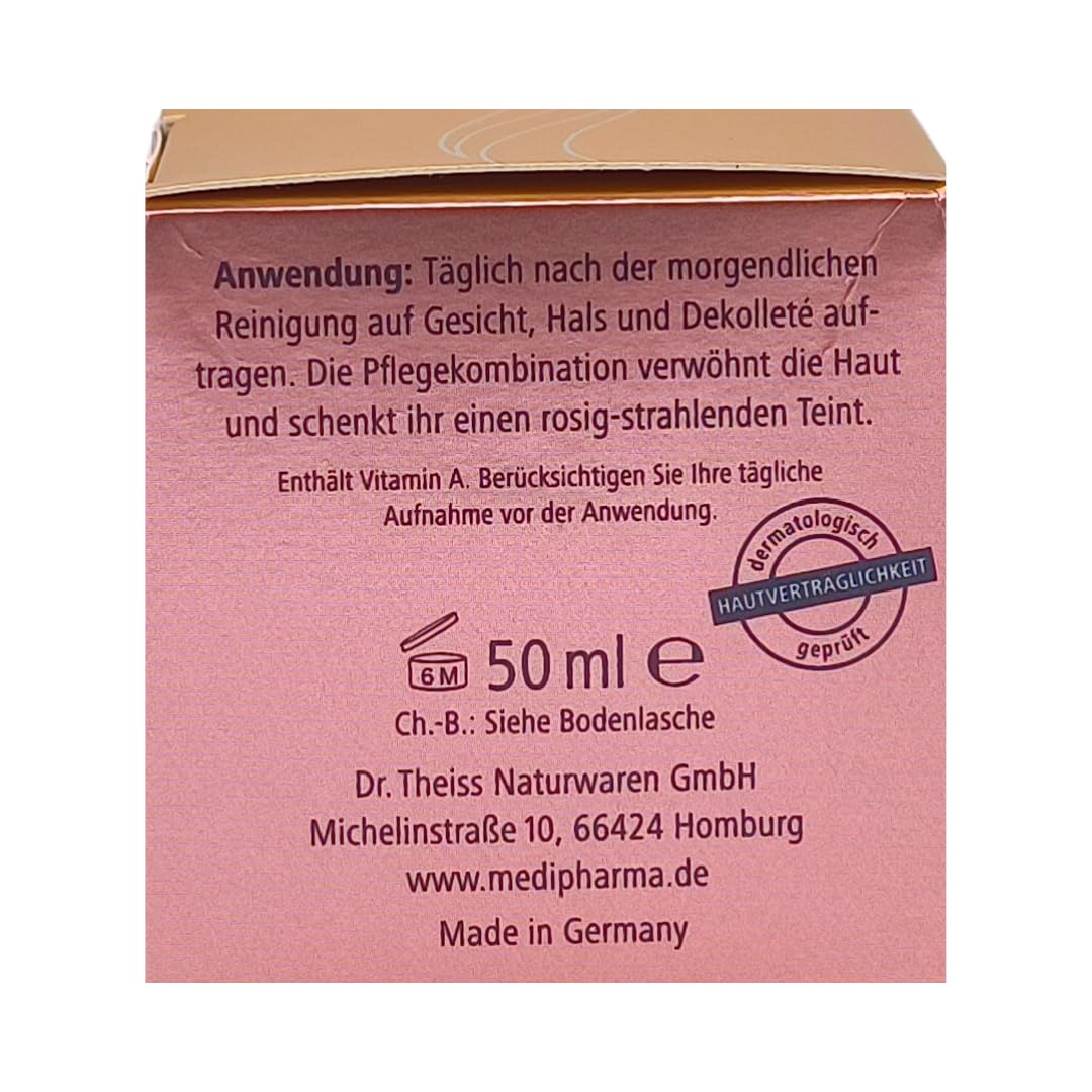 Olivenöl Intensivcreme Rosé Tagescreme 3x 50 ml I Rosig-Strahlender Teint I Verleiht spürbare Glätte I Reichhaltige Tagespflege I für reife, anspruchsvolle Haut I Spar-Set plus Pharma Perle give-away