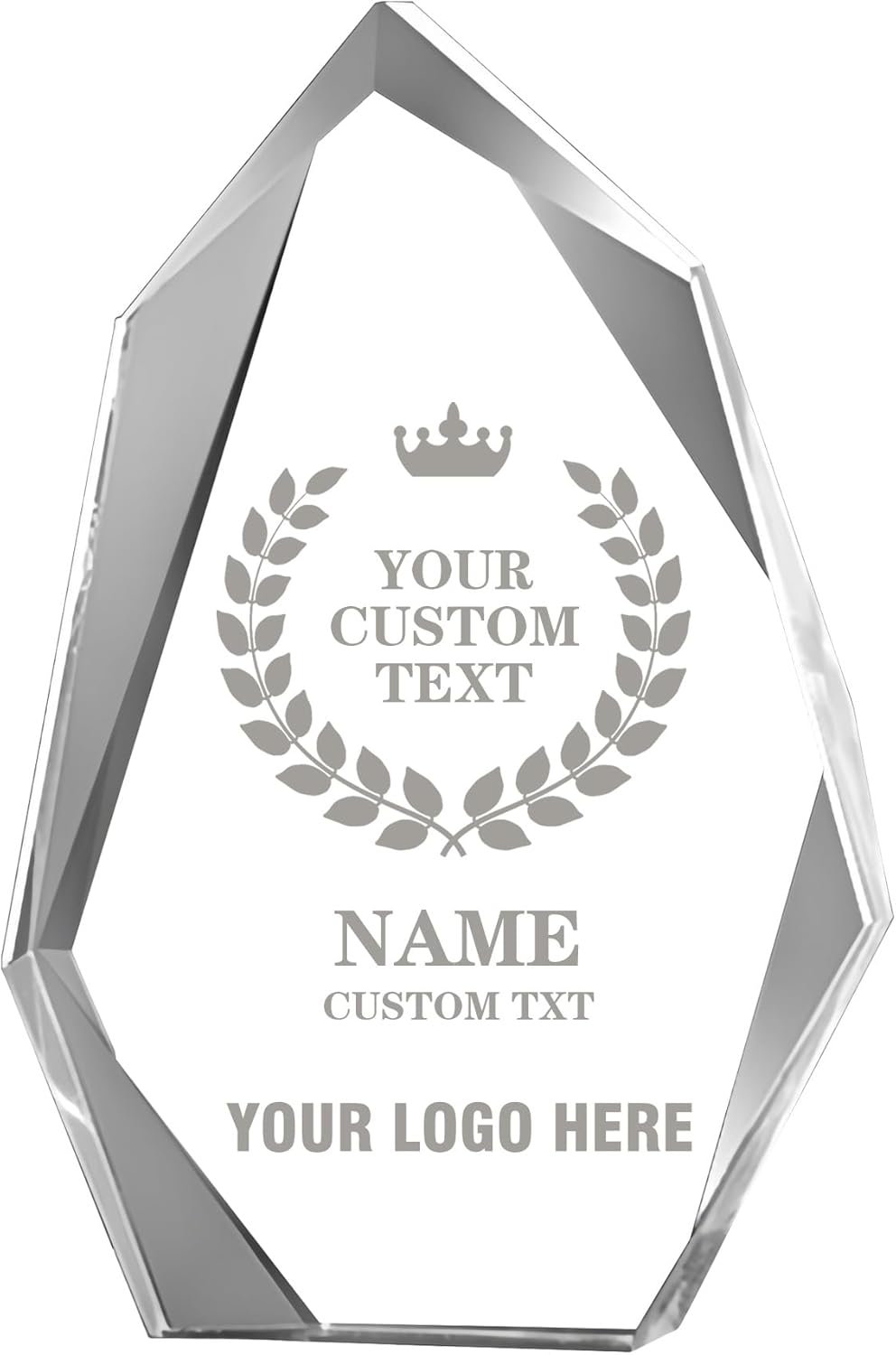 Personalized Crystal Trophy Award Custom Engraved Trophies Customized Crystal Awards with Text Logo Employee Appreciation Company Anniversary Retirement Gifts