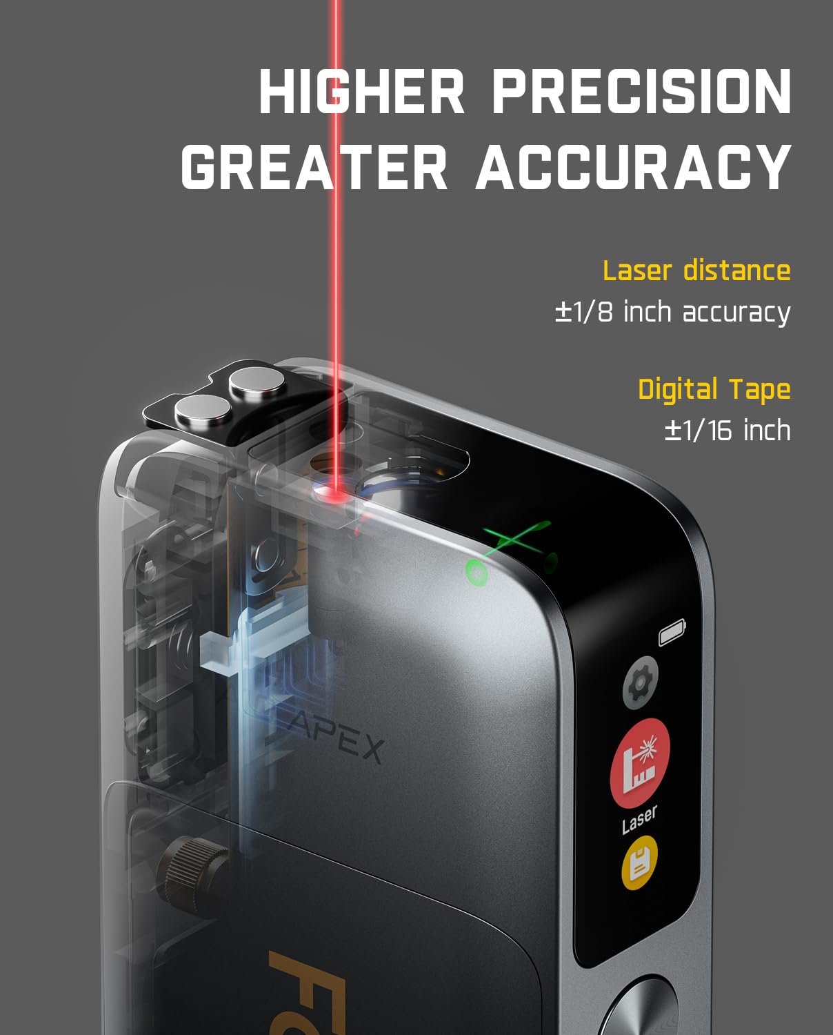 Fanttik A10 Apex 3-in-1 Digital Laser Tape Measure with Cross Line Laser — Amazon image 4