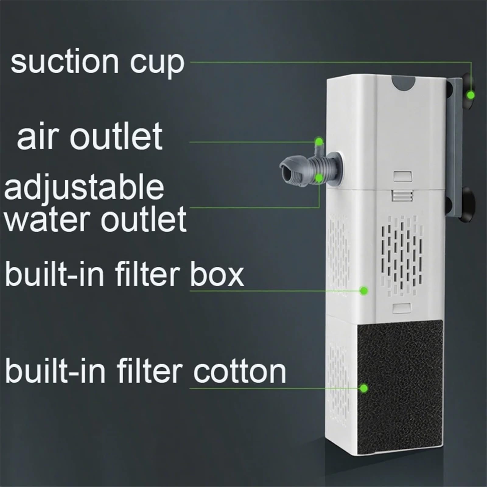 Filtro Acquario, Pompa Filtro Per Acquario Sommergibile Aeratore Wave Maker | Vasca Pesci, Interna, Silenziosa(9500)