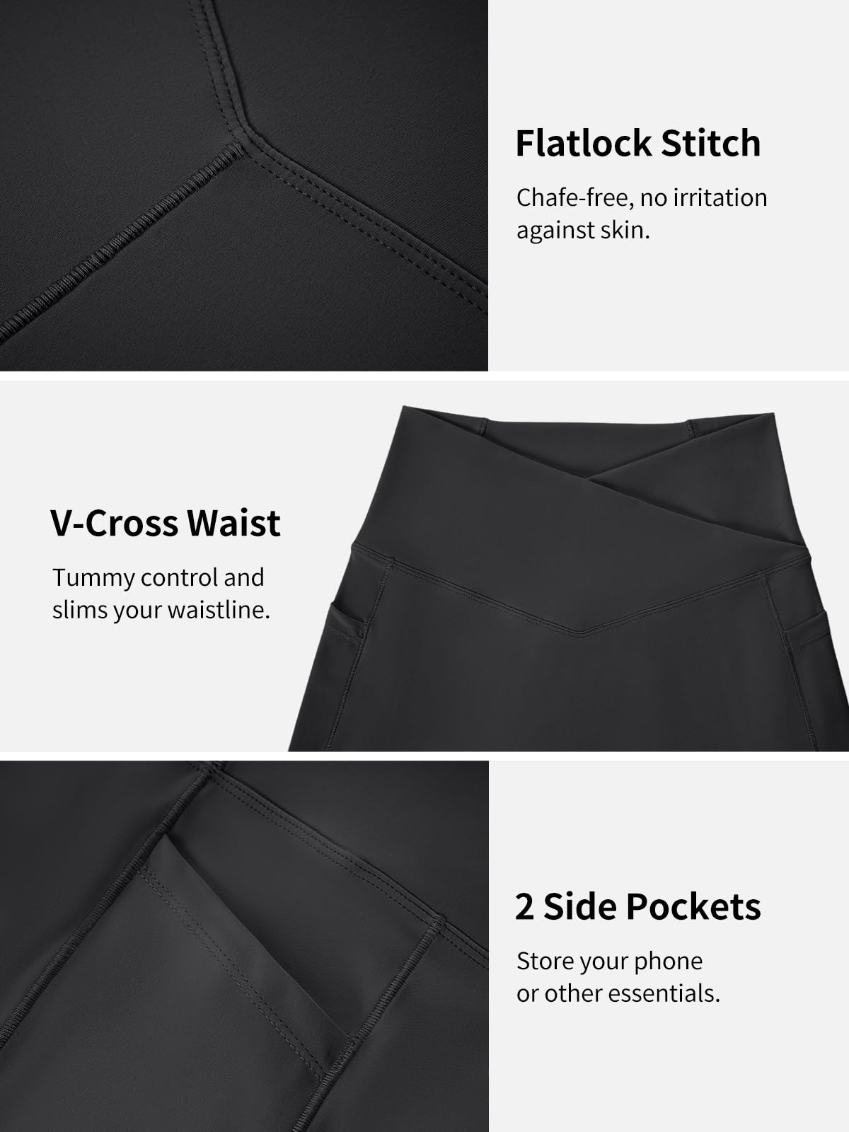 CharmLeaks Pantaloncini da yoga da donna con due tasche pantaloncini da allenamento per controllo della pancia pantaloncini da corsa