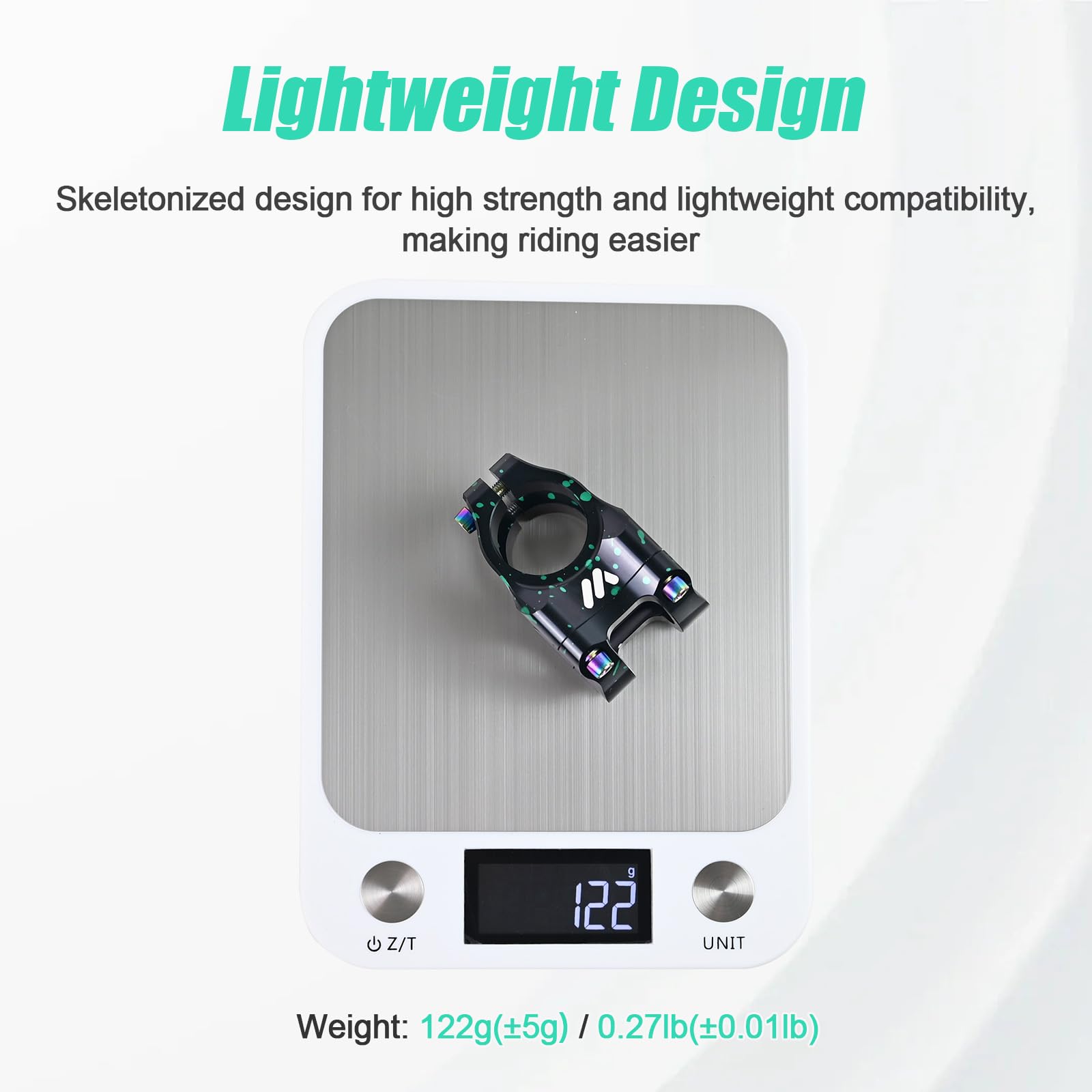 ROADNADO Wspornik rowerowy 31,8 35 mm ultralekki wspornik kierownicy roweru ze stopu aluminium CNC do rowerów szosowych, BMX, MTB