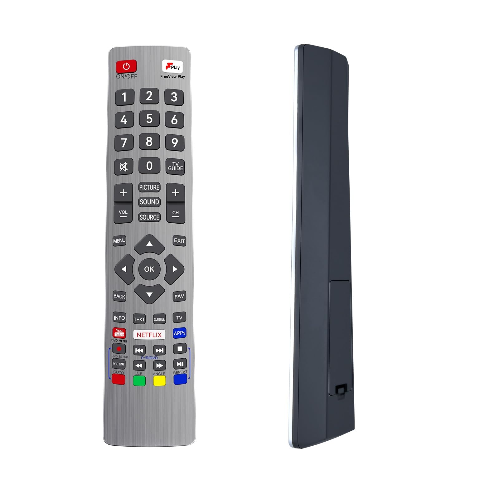 Generic SHW/RMC/0121 Replacement Remote Control Compatible with Sharp Aquos Smart TV LC-40FG5141KF LC-40FG5151KF LC-40FG5341KF, with 4 Shortcuts Button (No Setup Required)