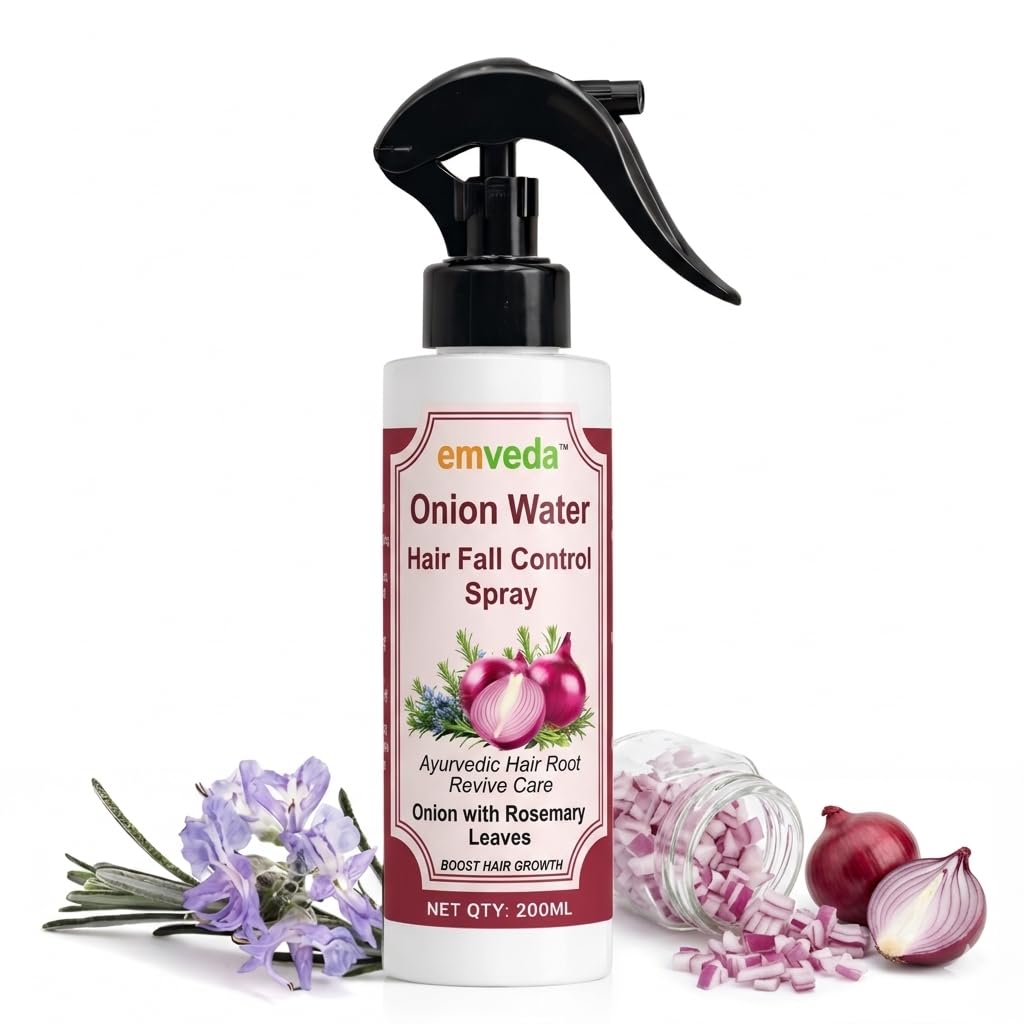 Onion Water & Rosemary Hair Spray for Hair Growth | 100% Natural Herbal Tonic for Controls Hair Fall, Boosts Regrowth, Thick & Strong Hair | Non-Sticky, Lightweight Leave-In Mist, 200ml-image-43