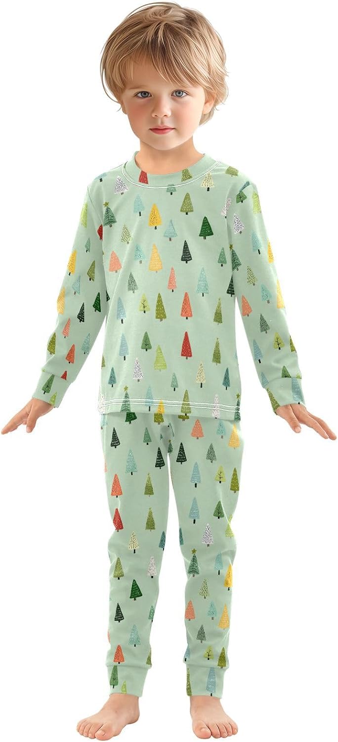Gredecor Christmas Pajama Sets 2-Piece Long Sleeve Top with Pants Cotton Sleepwear Pjs Set 18M