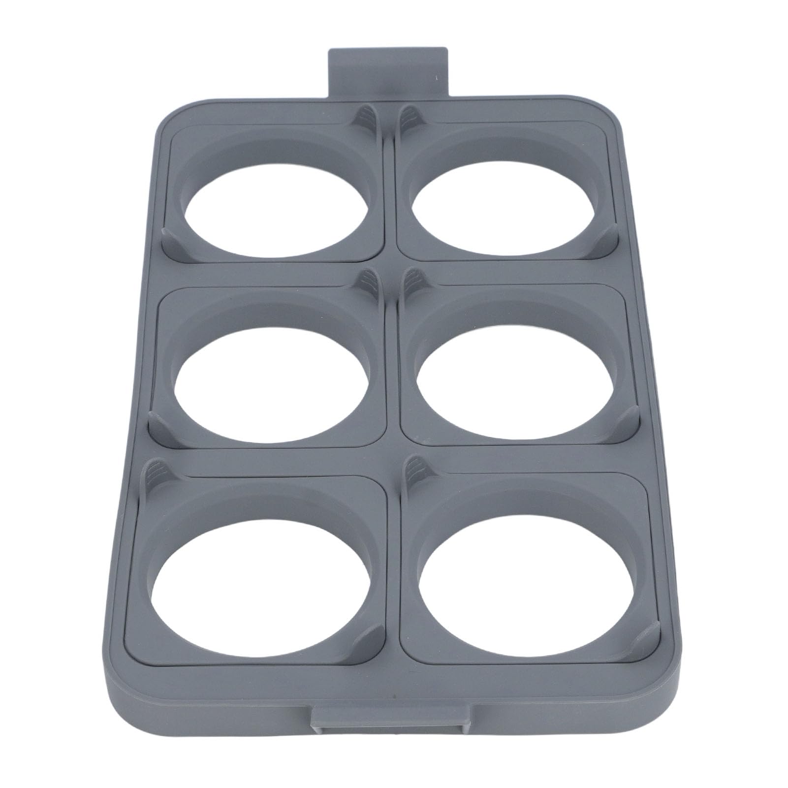 Set di Vassoi per Uova per Piastra Rotonda con 6 Anelli Rimovibili, per Pancake in Silicone Resistente Al Calore, Facile da Pulire, Cottura Versatile, 1 Vassoio per Anelli per Uova