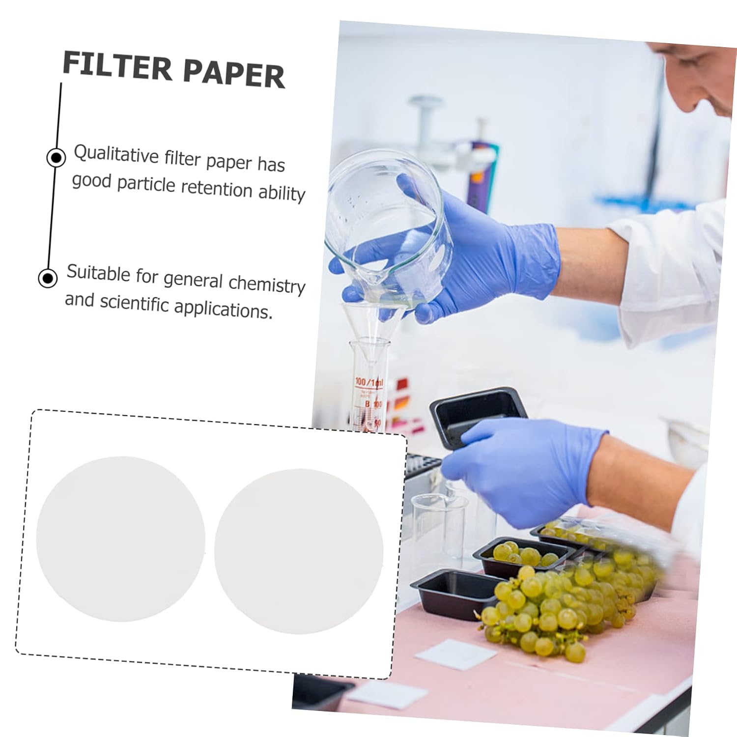 Ciieeo 4packs Filter Paper for Labs Maple Sap Qualitative Discs Coarse Filter Discs Round Lab Material
