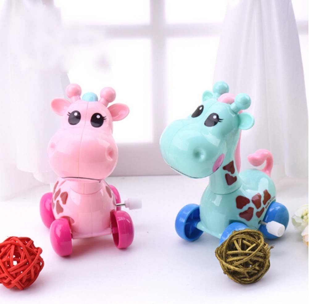 2pcs Funny Wind-up Toys Moving Clockwork Animals Toys for Toddler Fashion Kids Party … (2pcs Giraffes)