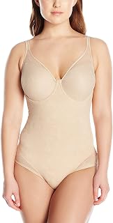 Women’s Shapewear Firm Control Ultra Light Built-in Bra Lace Body Shaper Briefer Fajas DF6552