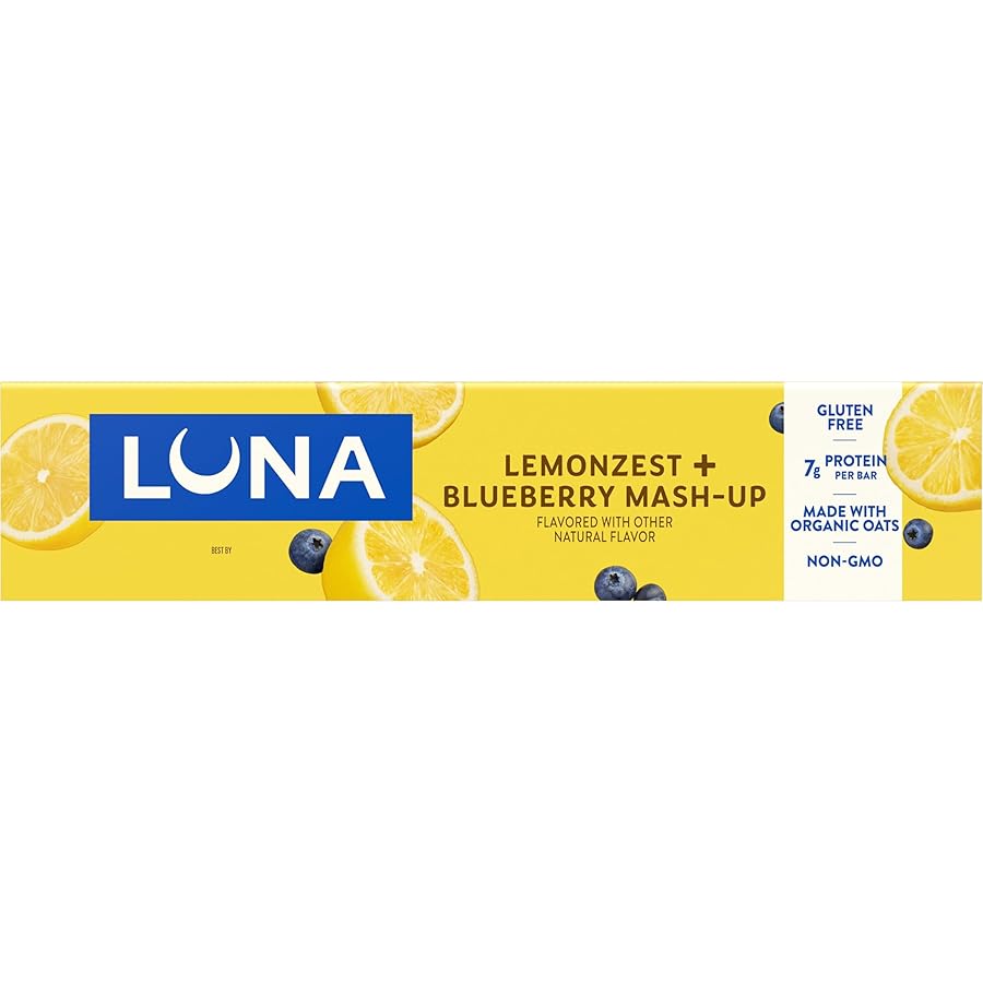 LUNA Bar - Mash-Ups LemonZest + Blueberry Flavor - Gluten Free Snack Bars - Non-GMO - Protein Bars - Made with Organic Oats (15 Pack) - image 13