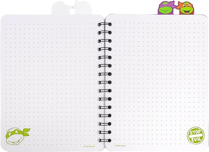 Cuaderno TMNT 4 Tabs 160 Páginas Punteadas Espiral Multicolor miniatura 7