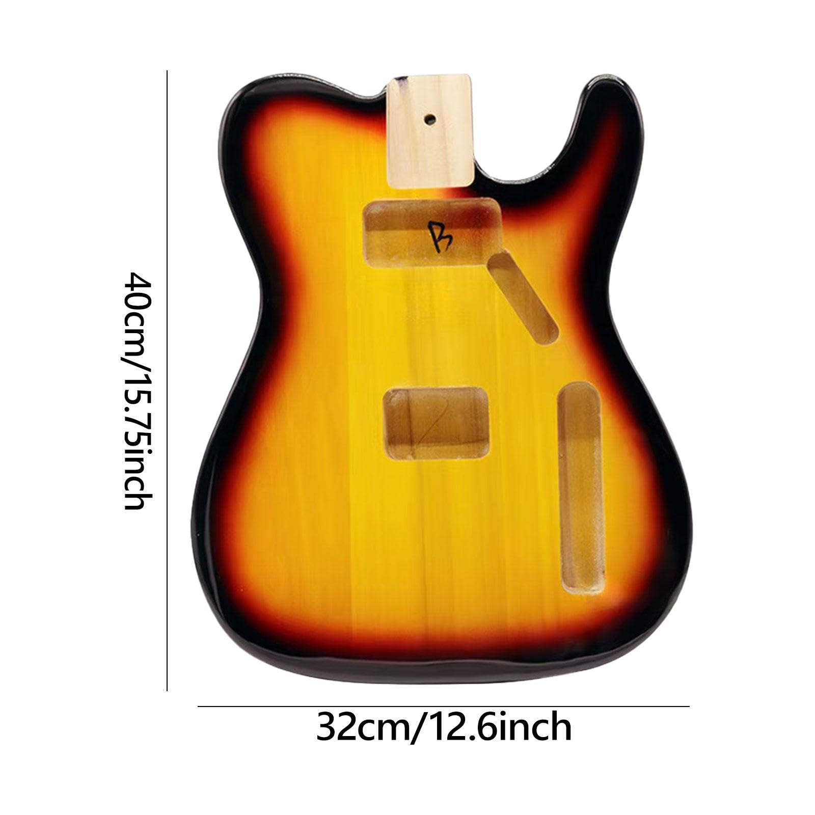 Menolana Guitar Body DIY Guitar Part Accessories Wood Handcrafted Professional Guitar Barrel Guitar Assembly for Guitar Neck 2.24inch