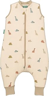 molis&co - Baby Schlafsack mit Füßen 2.5 TOG - Ganzjahres Schlafsack - Babyschlafsack mit Beinen - 100% Baumwolle, Winterschlafsack Premium Qualität - Dinos 45 cm (55cm inkl. Hosenbeine)